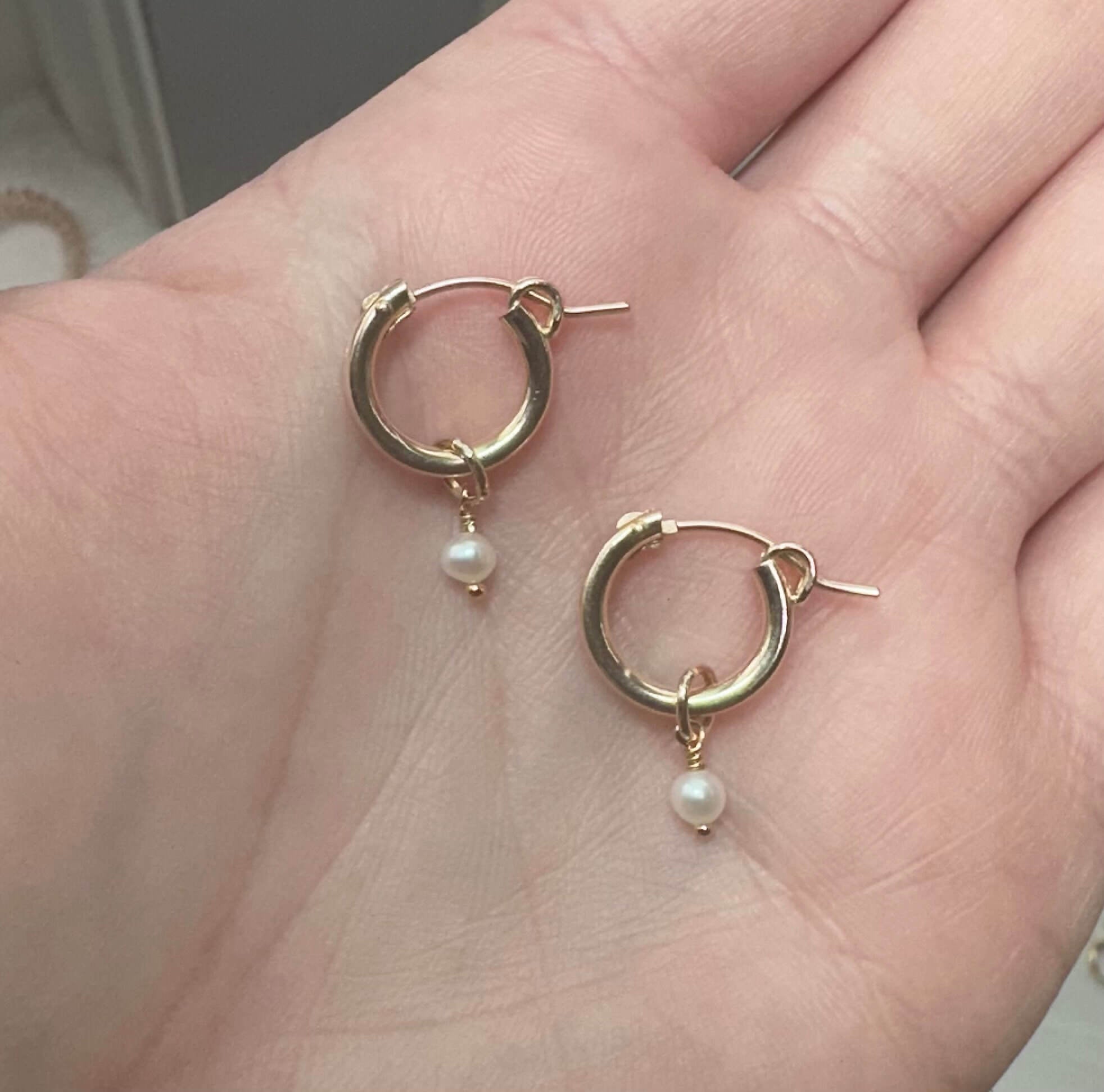 Gold filled hoops on sale